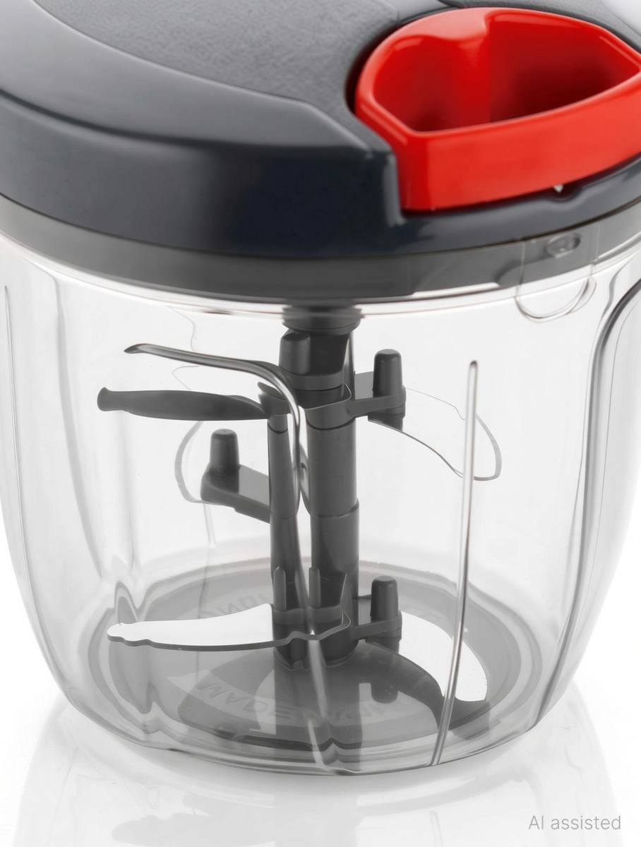 DDecora 1000 ml with 5 stainles steel powerful blade , new handy quick XL chopper Vegetable & Fruit Chopper — photo 3