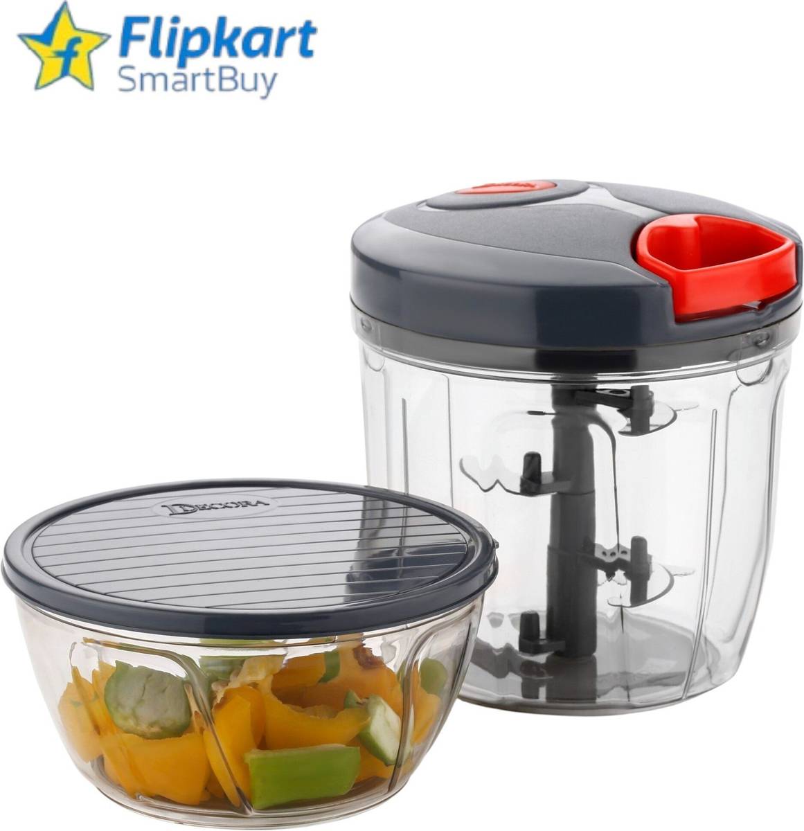 Flipkart SmartBuy New Contaioner With Dori Chopper 1000ml + 450ml Vegetable & Fruit Chopper