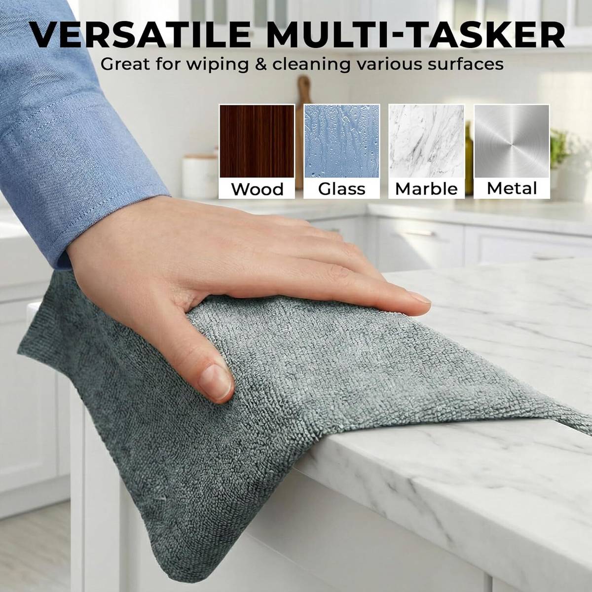 Flipkart SmartBuy Microfiber Cleaning Cloth Roll 20 Sheets Grey Cloth Napkins — photo 2