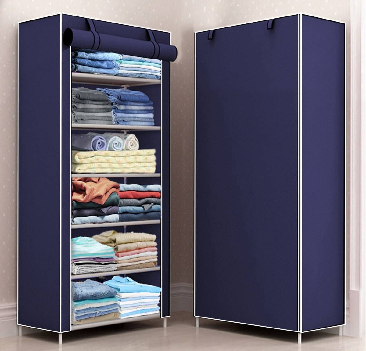 ZENVEXYO ZENVEXYO Portable Space Saving 6 Layer Plastic Shoe Rack Organizer Stand PP Collapsible Wardrobe