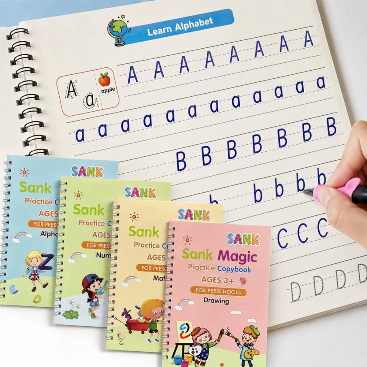 Magic Practice Copybook Kids 3+ Reusable Handwriting Book Set — photo 2