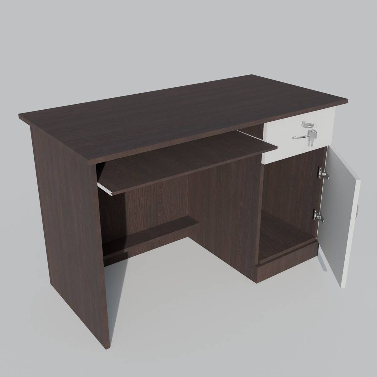 Wooden Computer Table With Keyboard Trey| Storage| Drawer Engineered Wood Computer Desk — photo 5