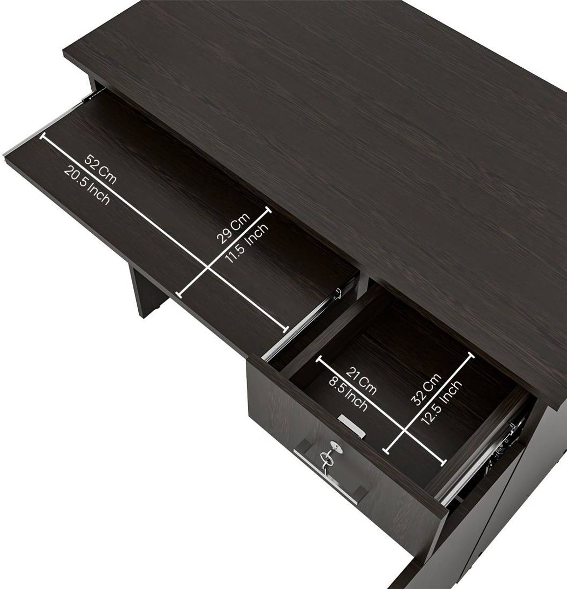 Buker Computer Table with Shelf, Laptop Table Large Size, Engineered Wood Computer Desk — photo 5