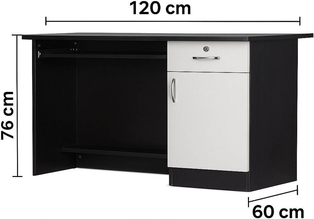 Wooden Computer Table With Keyboard Trey| Storage| Drawer Engineered Wood Computer Desk — photo 3
