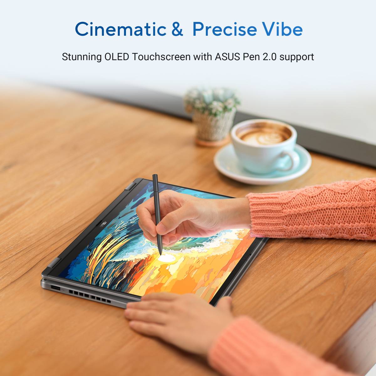 ASUS Vivobook 14 Flip OLED (2026) with Touch Screen, Metallic Design, Intel Core Ultra 5 226V - (16 GB/512 GB SSD/Windows 11 Home) TP3407SA-SG183WS 2 in 1 Laptop — photo 3