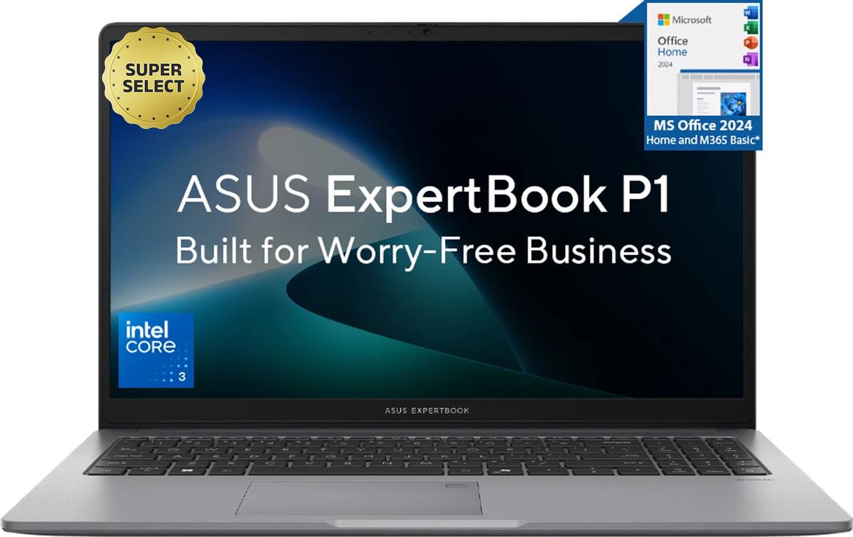 ASUS ExpertBook P1 Intel Core 3 100U - (8 GB/512 GB SSD/Windows 11 Home) P1503CVAYB-S73384WS Thin and Light Laptop