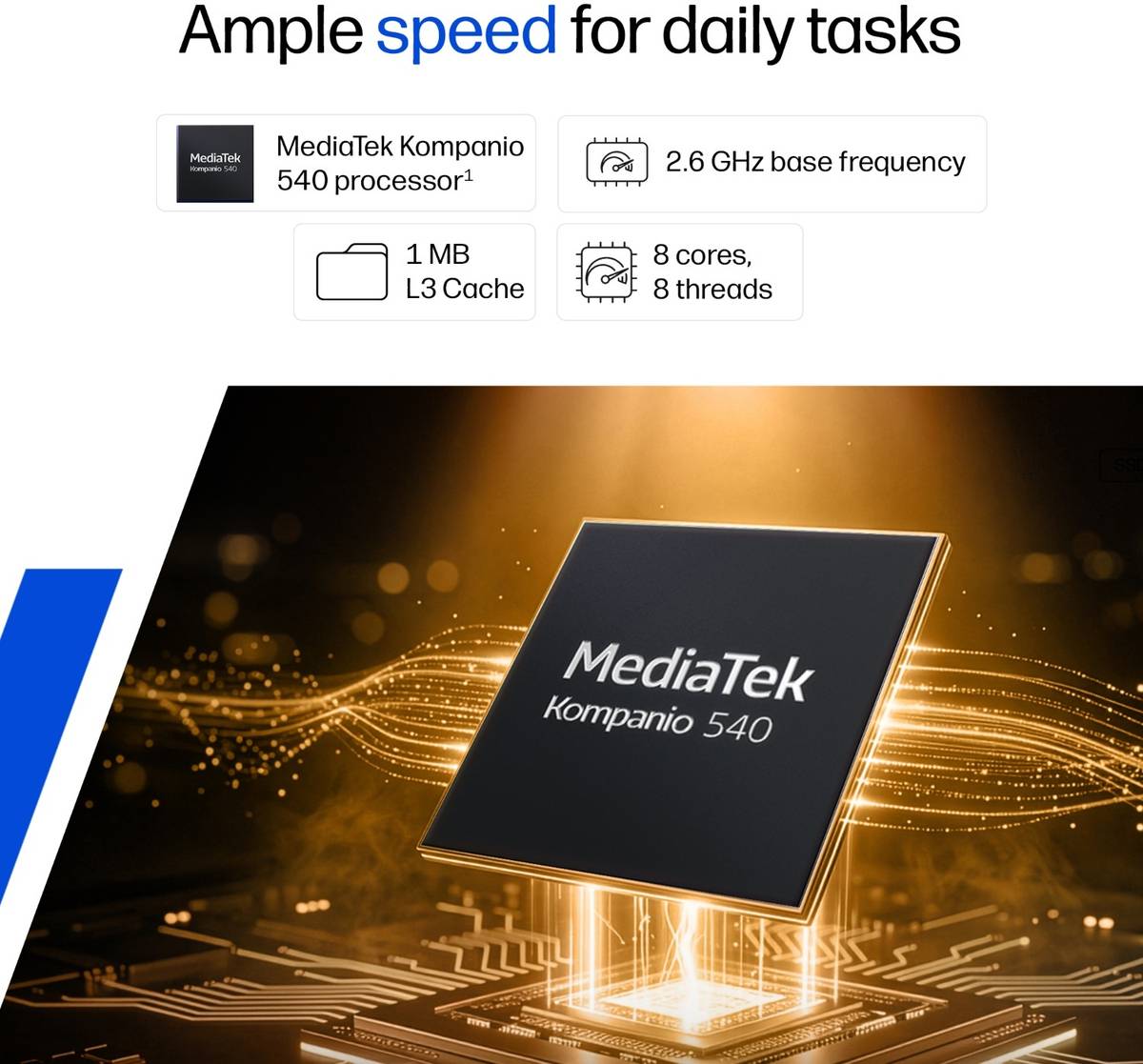 Chromebook MediaTek Kompanio 540 - (4 GB/128 GB SSD/Chrome OS) Chromebook 14a-nm0004MU Chromebook — photo 3