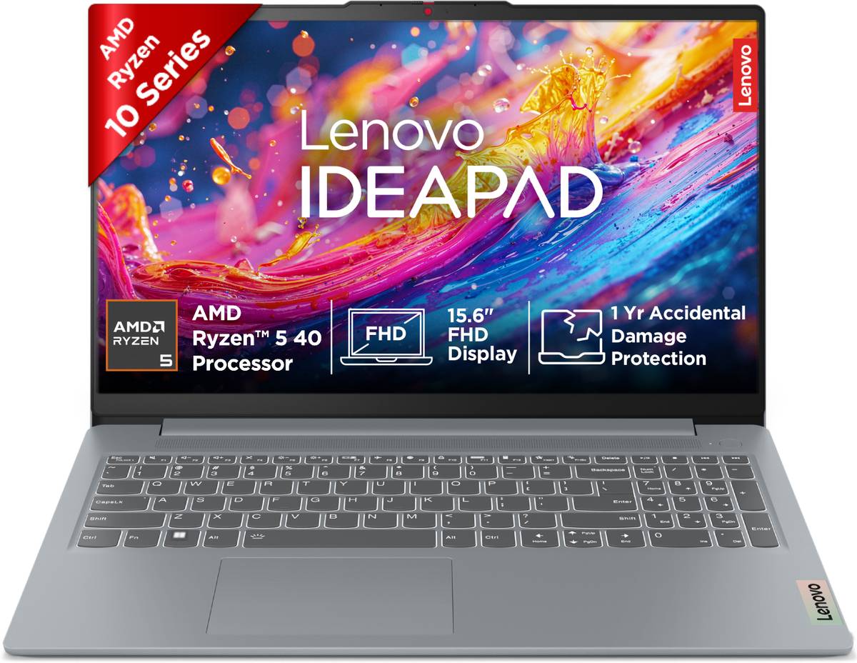 Lenovo IdeaPad Slim 3 with 1Year ADP AMD Ryzen 5 40 - (16 GB/512 GB SSD/Windows 11 Home) 15AMN8 Laptop