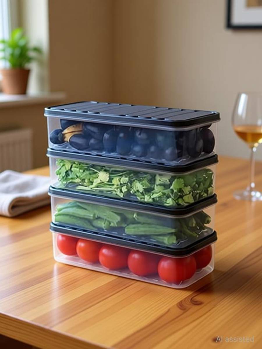 TRENDORA Plastic Fridge Container - 1200 ml