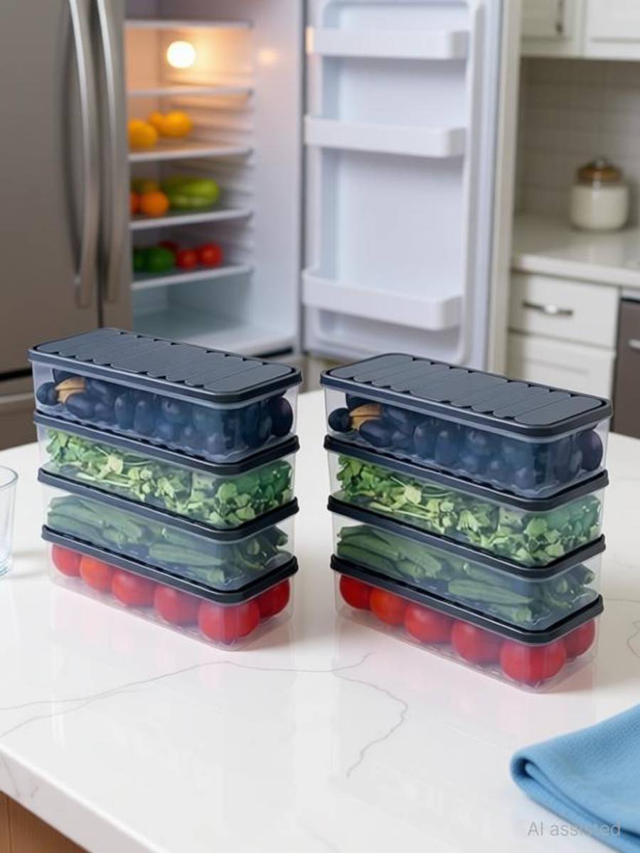 TRENDORA Plastic Fridge Container  - 1200 ml — photo 2
