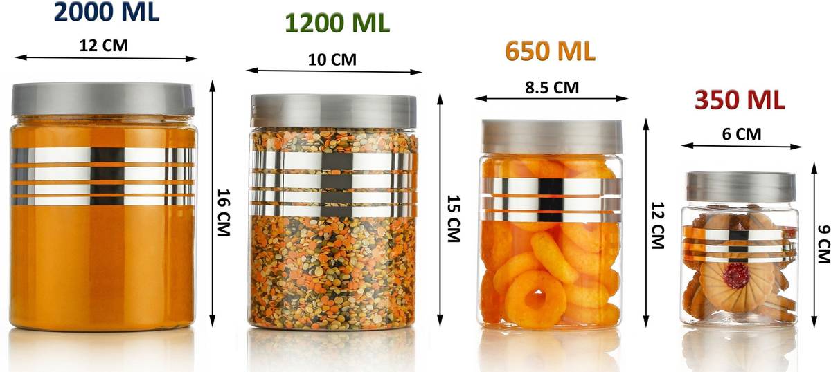 Urbanova Plastic Grocery Container  - 2000 ml, 1200 ml, 650 ml, 350 ml — photo 3