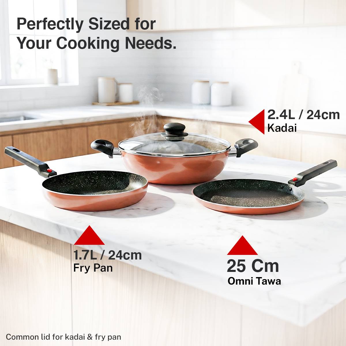 Prestige Festival Pack - Build Your Kitchen Induction Bottom Non-Stick Coated Cookware Set — photo 3