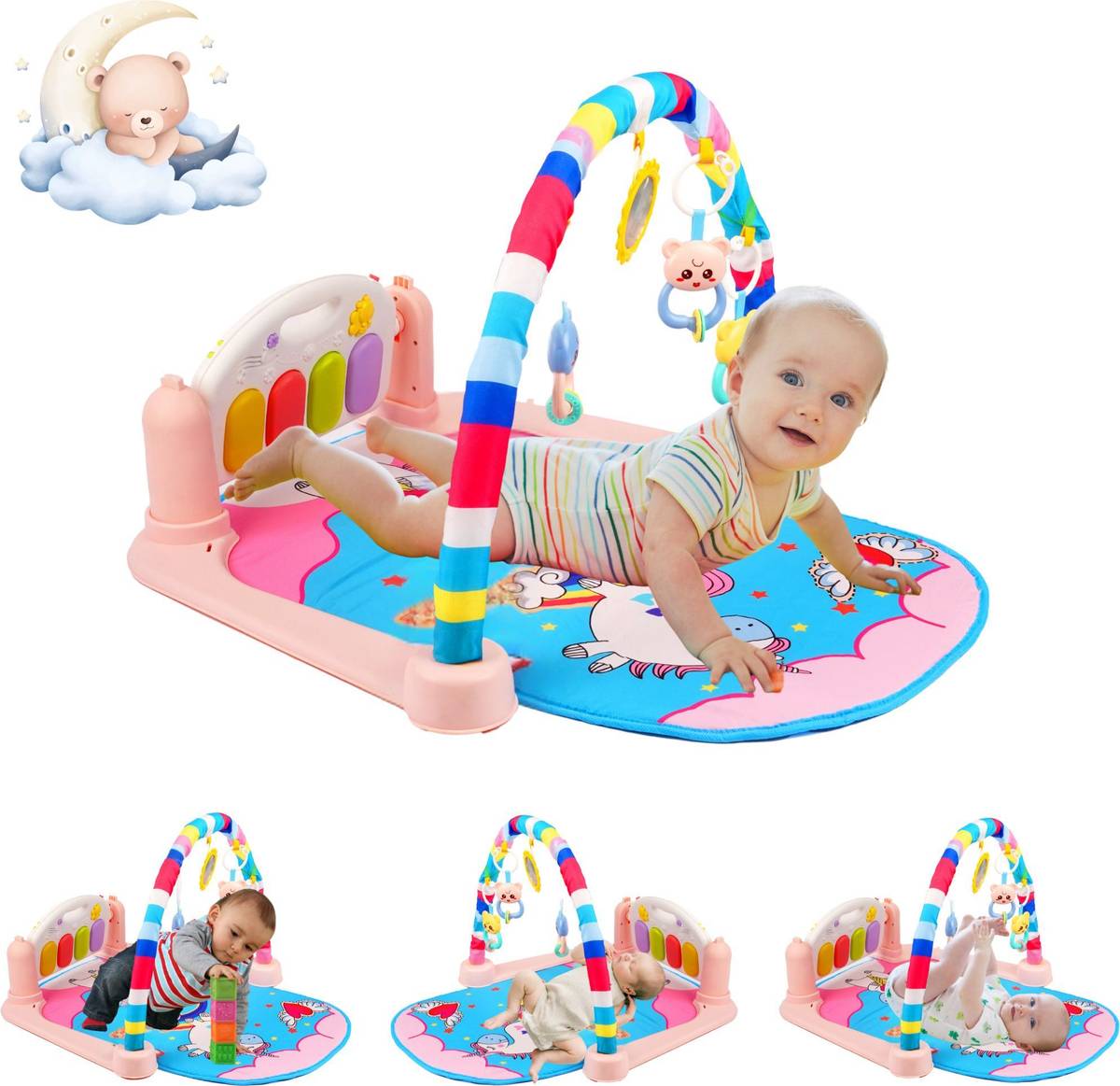 VIDGY 5 in 1 Indian Musical Keyboard Mat Baby Piano Gym Mat Gym & Fitness Rack — photo 2