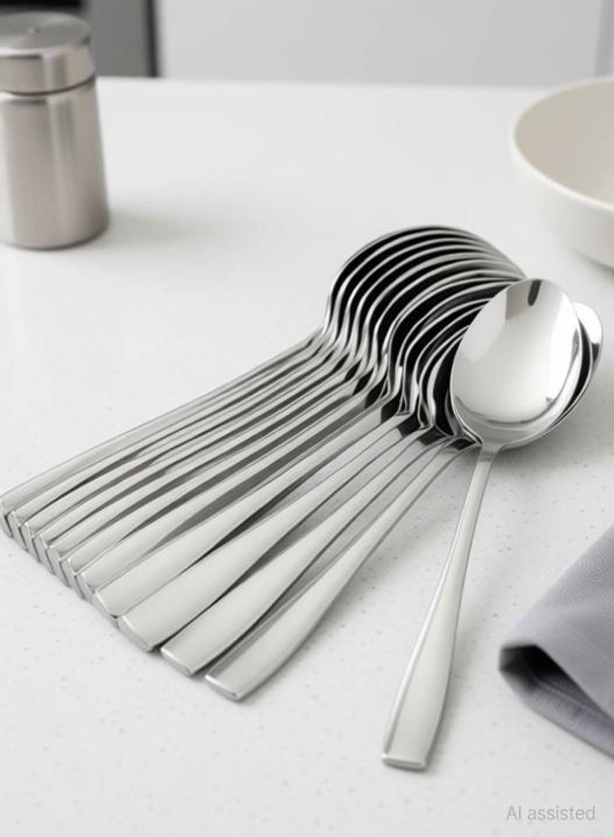 ARSCART Spoons set of 12 Pcs Stainless Steel Table Spoon ,Dinner Spoon Stainless Steel Cutlery Set — photo 2