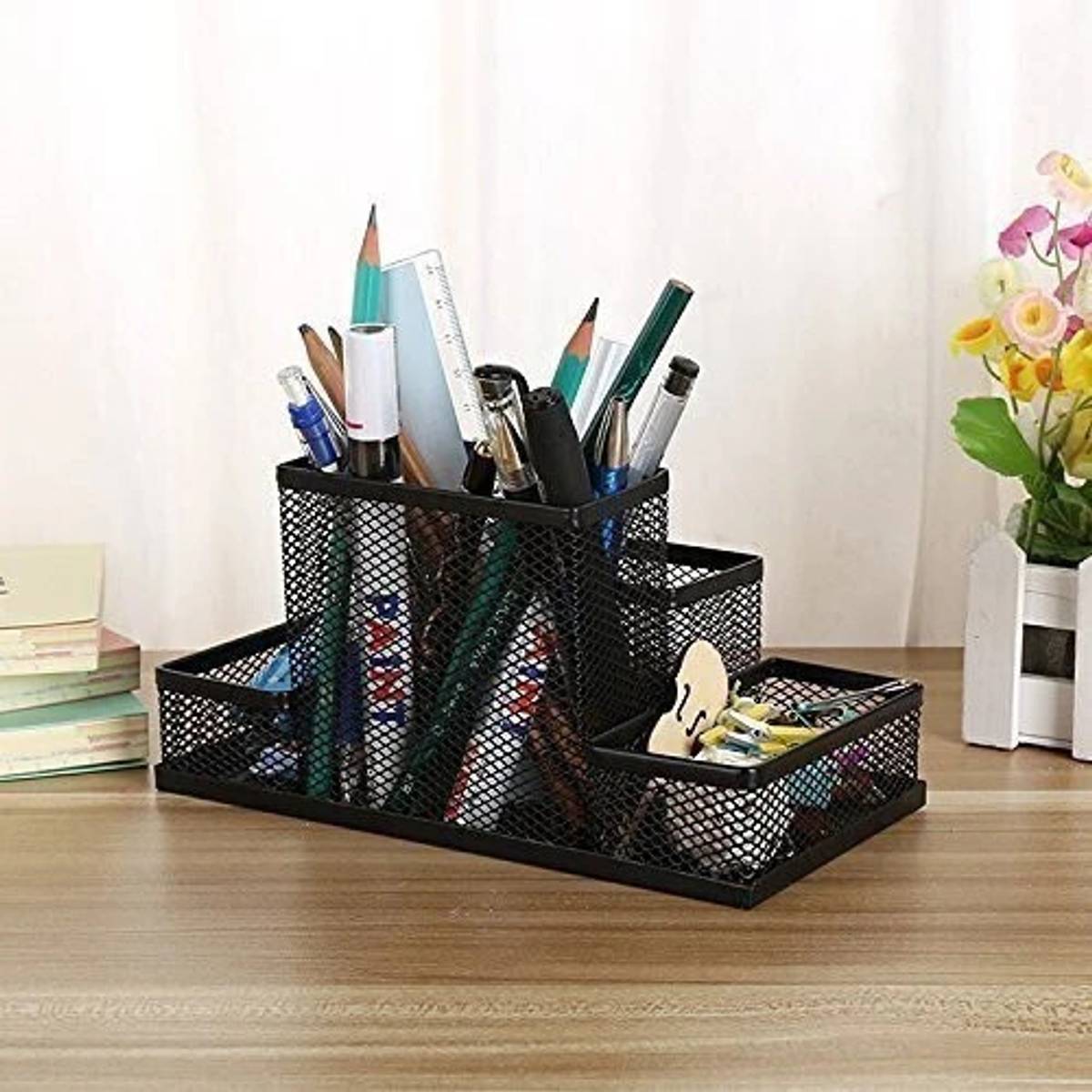4 Compartments steel Pen Holder — photo 5