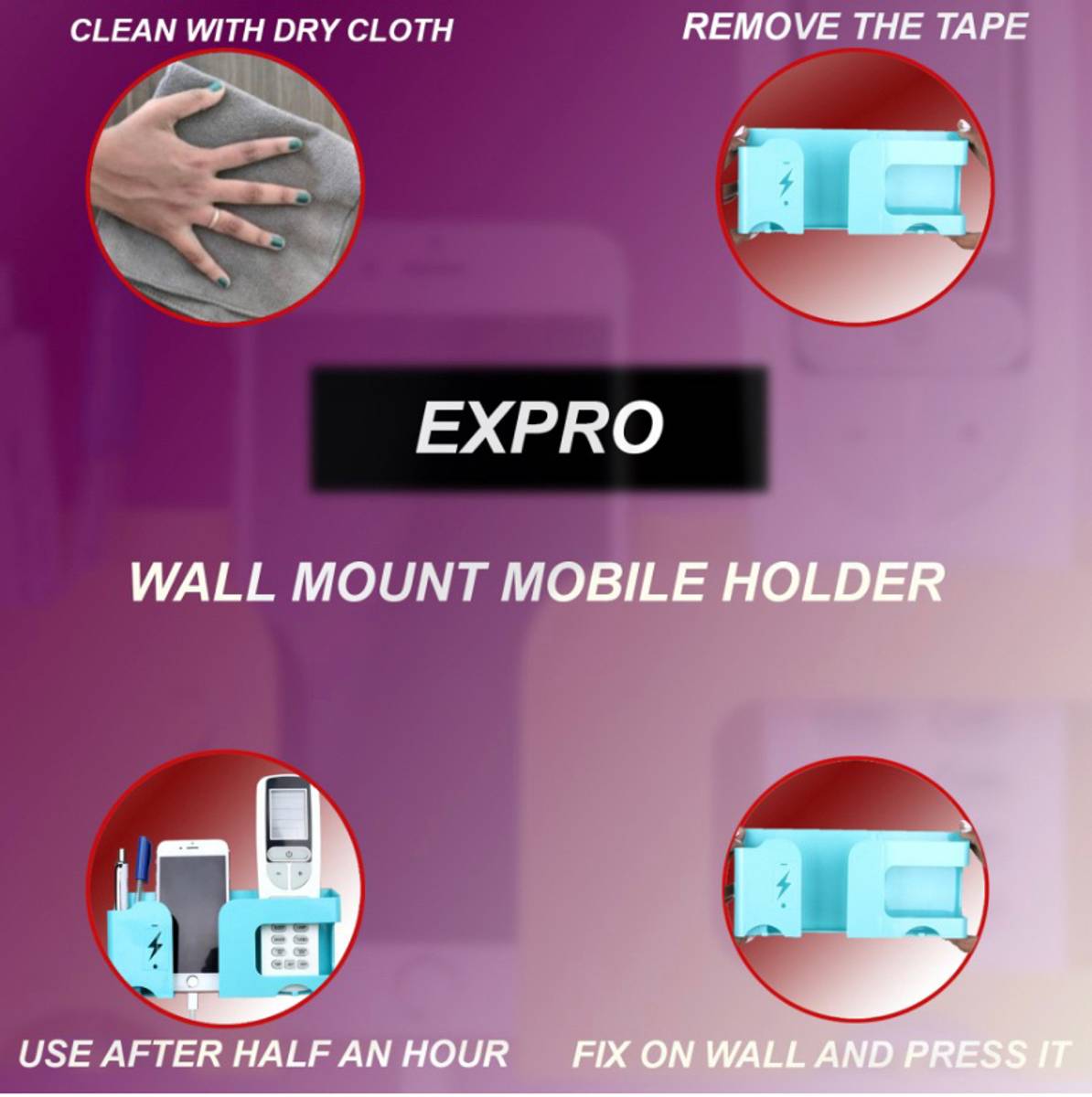 5 Compartments Plastic Multi Purpose Holder For Pens, ACvTV Remotes,Mobile,Charging Wire and Keychain — photo 3