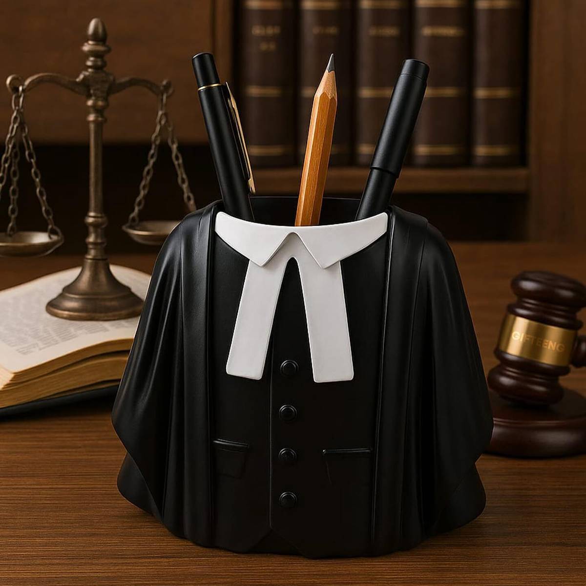 1 Compartments advocate pen stand | lawyer gifts | lawyer student gifts | advocate office gifts ABS — photo 5