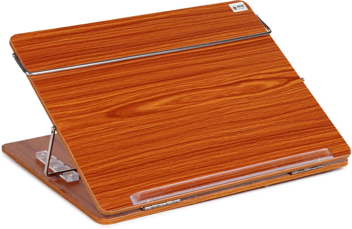 DeskDock 2 Compartments Wooden TABLE TOP ELEVATOR DESK Reading Desk Portable Laptop SMALL SIZE 12x15 INCH 8MM