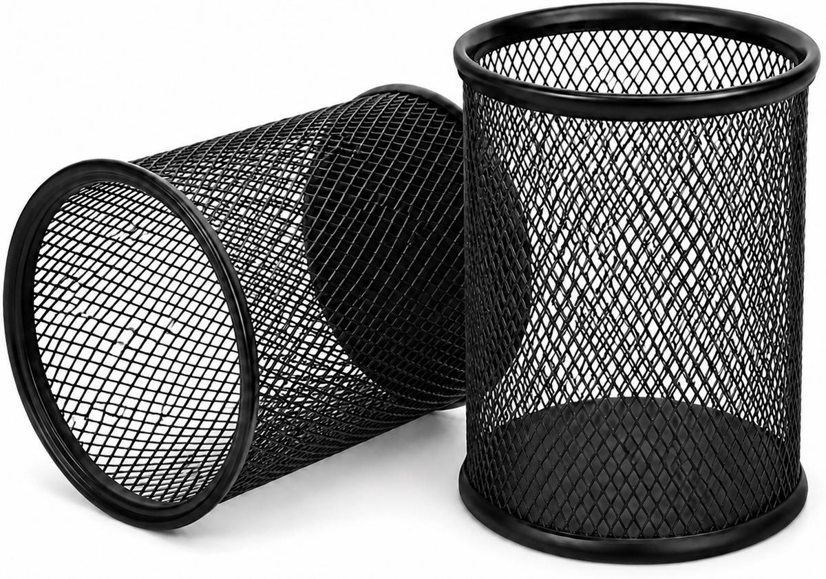 PANKU 2 Compartments Iron Desk Organisers