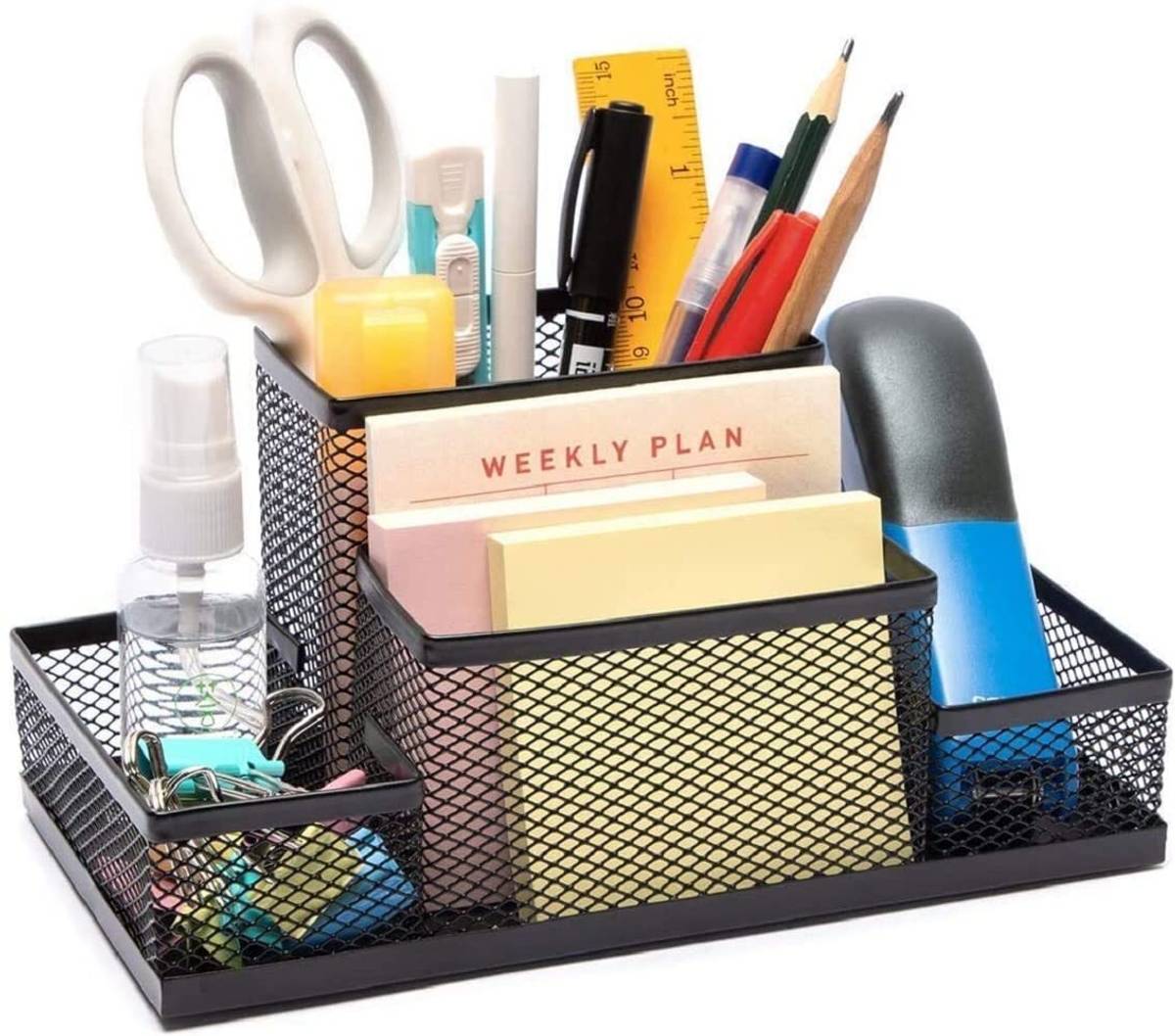 4 Compartments METAL MESH DESK 4 COMP ORGANIZER — photo 4