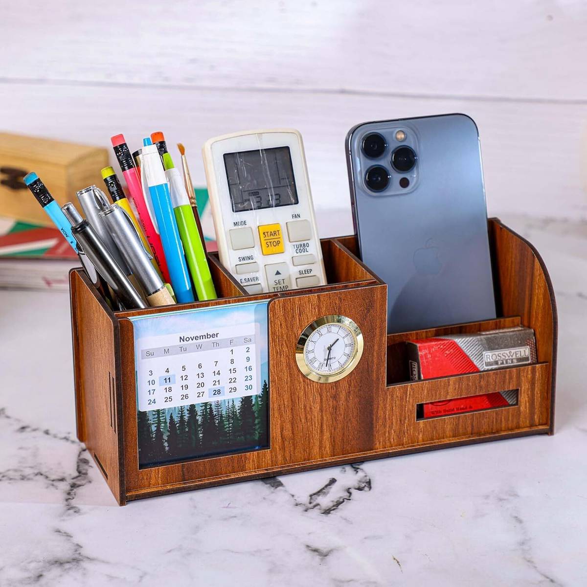 4 Compartments WOODEN MDF PENSTAND — photo 3