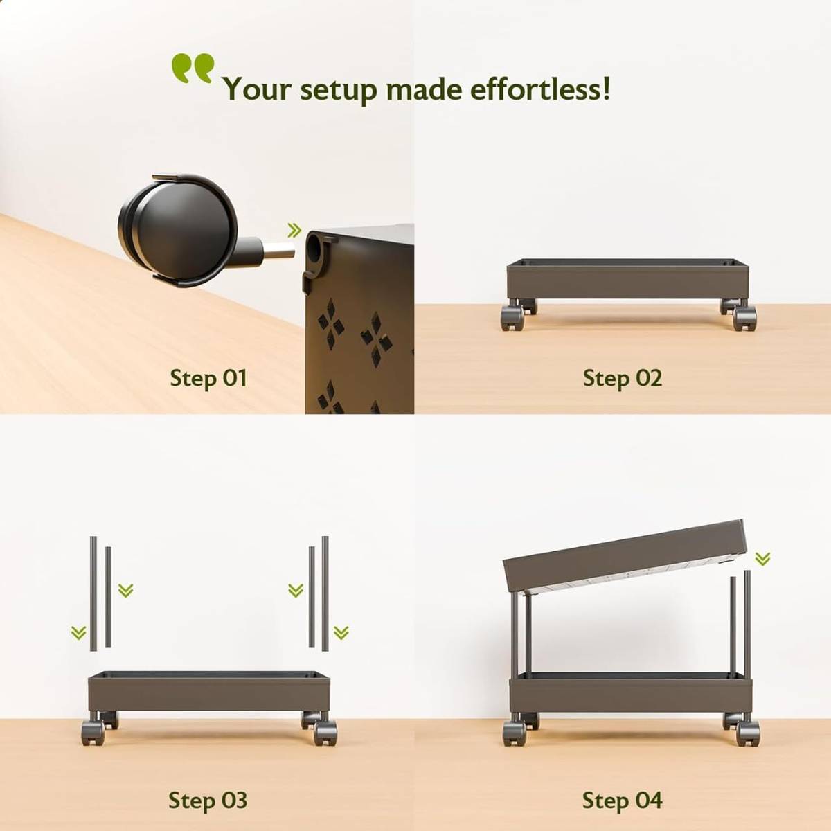 Homemet Slim 5-Layer Rolling Storage Rack Kitchen Storage Organizer Trolley Plastic Plastic Kitchen Trolley — photo 5