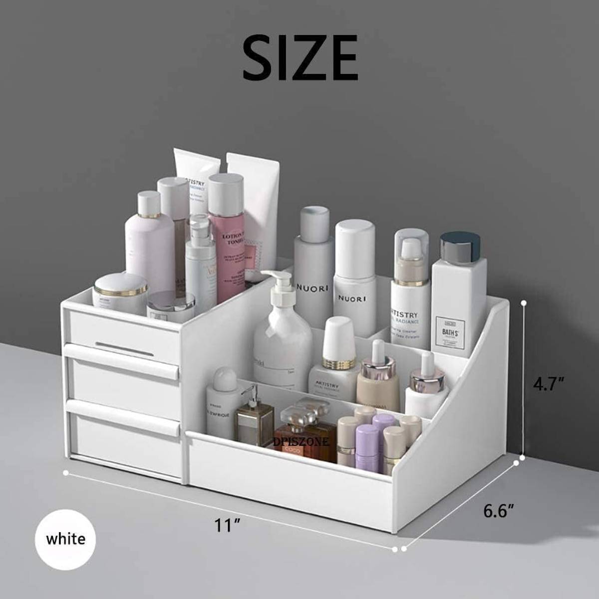 J K INTERNATIONAL 7 Compartments Plastic Countertop Storage for Dressing Table & Stationery items — photo 3