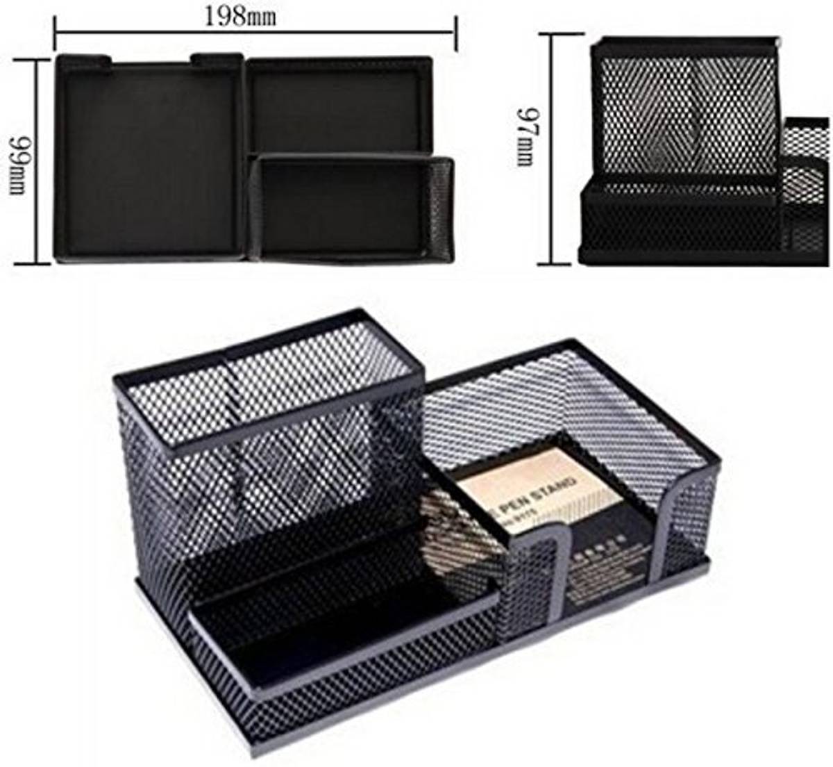 SIMESTICH 3 Compartments metal Desk Supplies Organisers — photo 2
