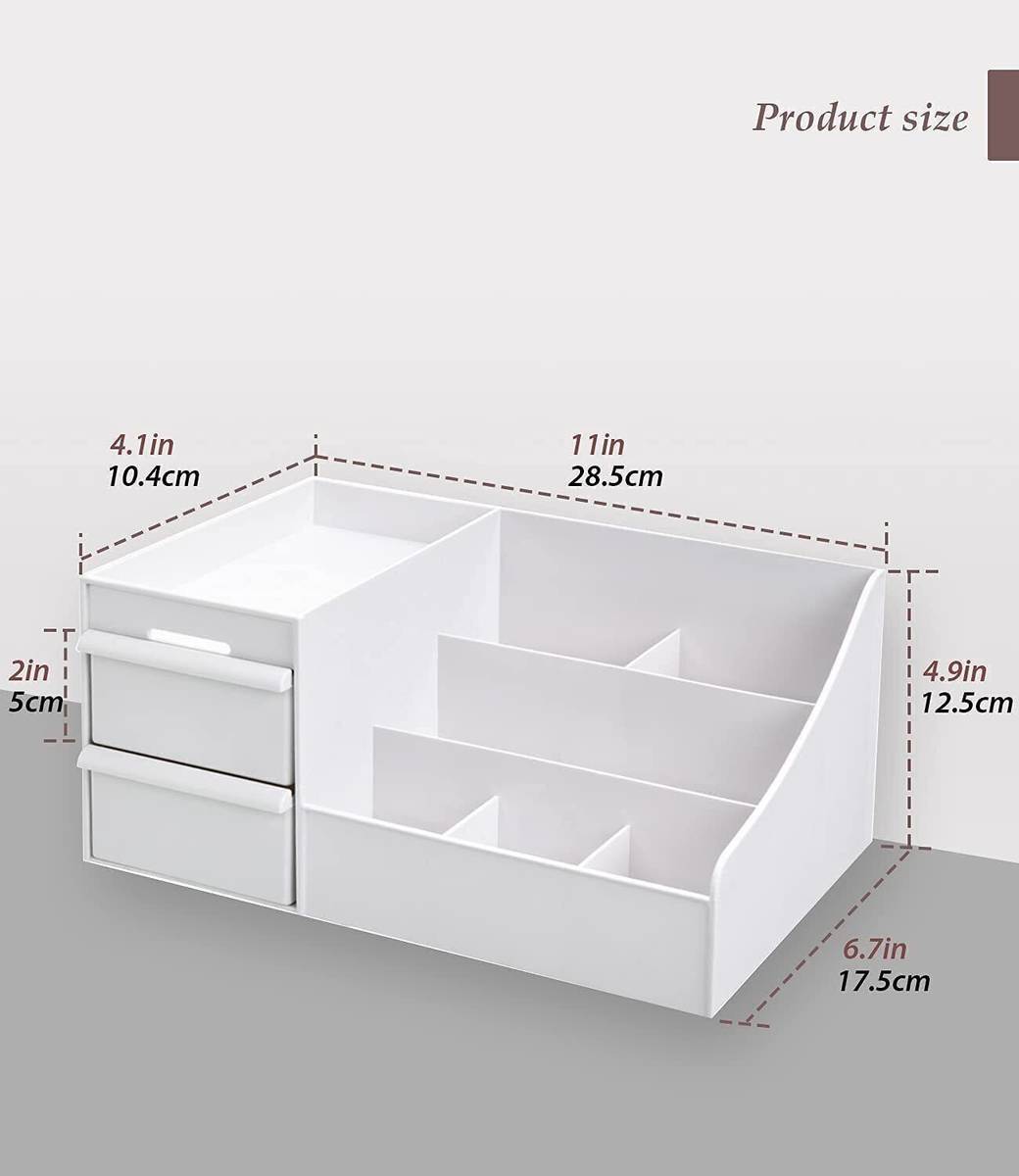 Mungat 7 Compartments Plastic Countertop Storage for Dressing Table & Stationery items — photo 3
