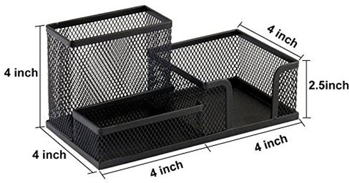 SIMESTICH 3 Compartments metal Desk Supplies Organisers — photo 4