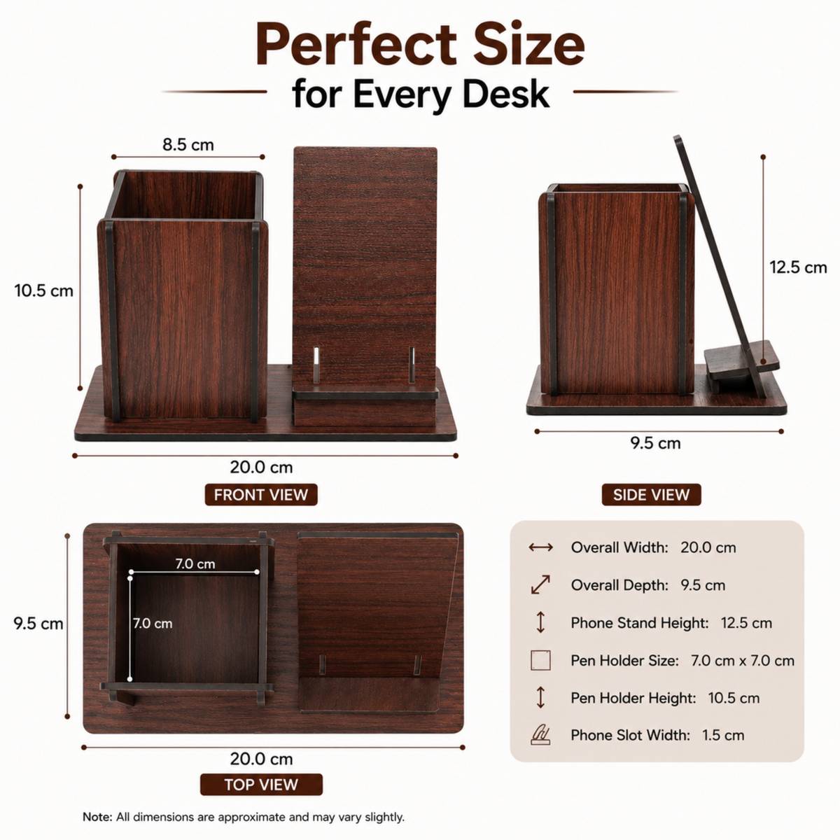 2 Compartments MDF Desktop Organizer — photo 2