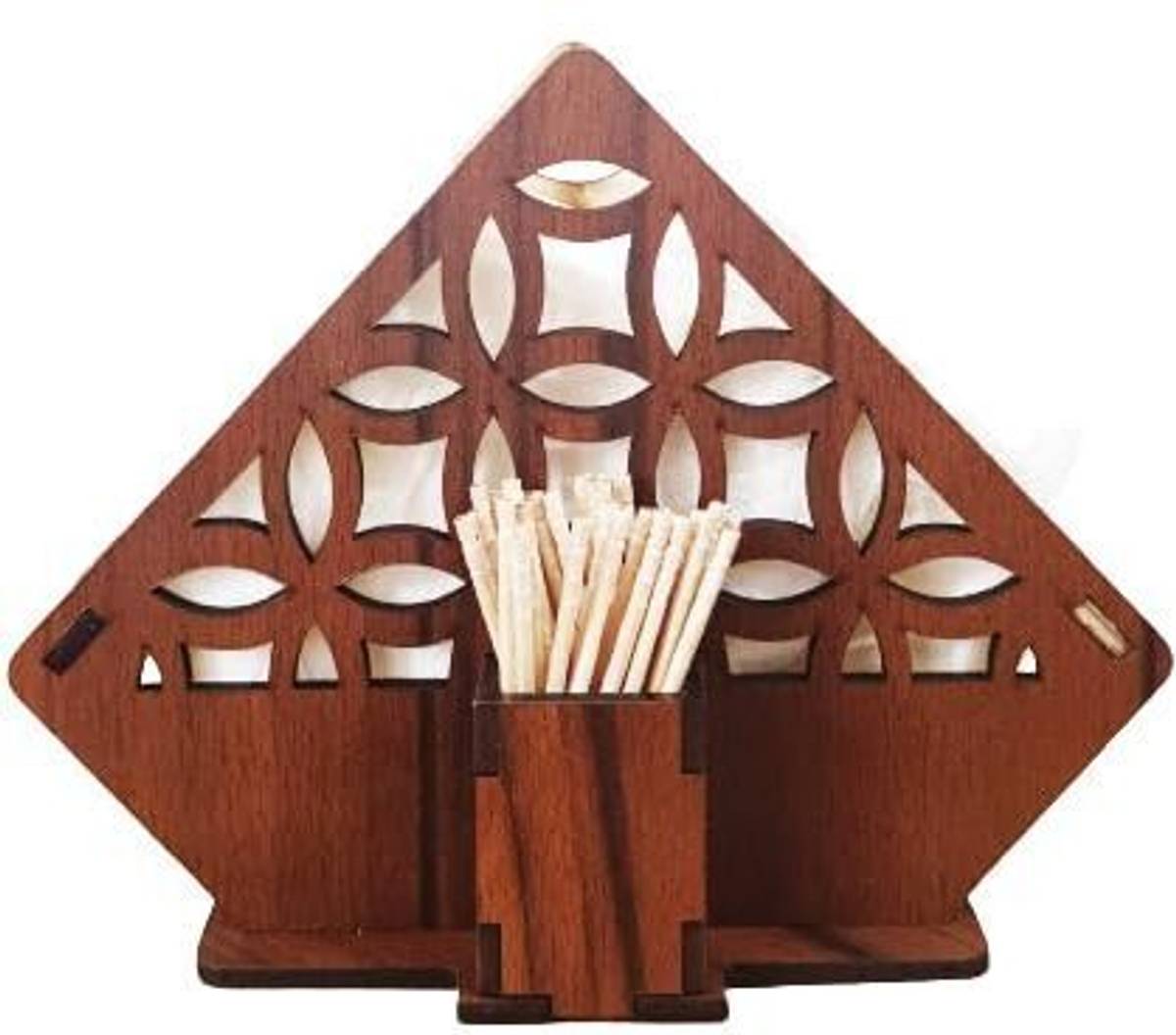 Manavi Fashion World 2 Compartments Wooden Holder