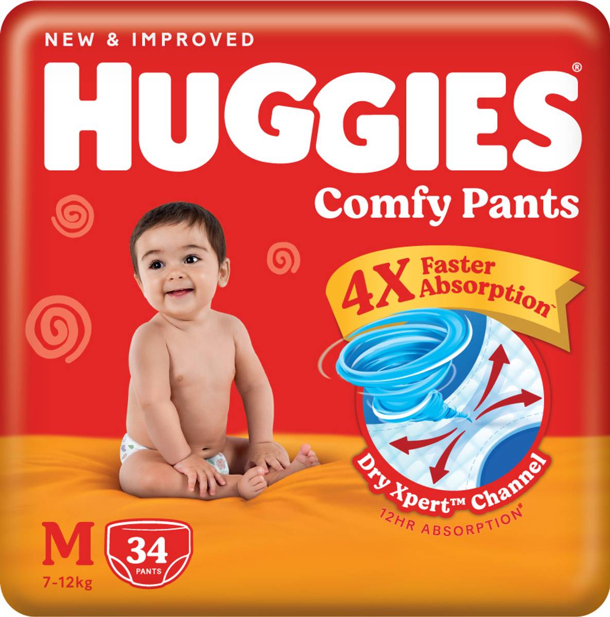 Huggies Comfy Baby Pant Diapers - M