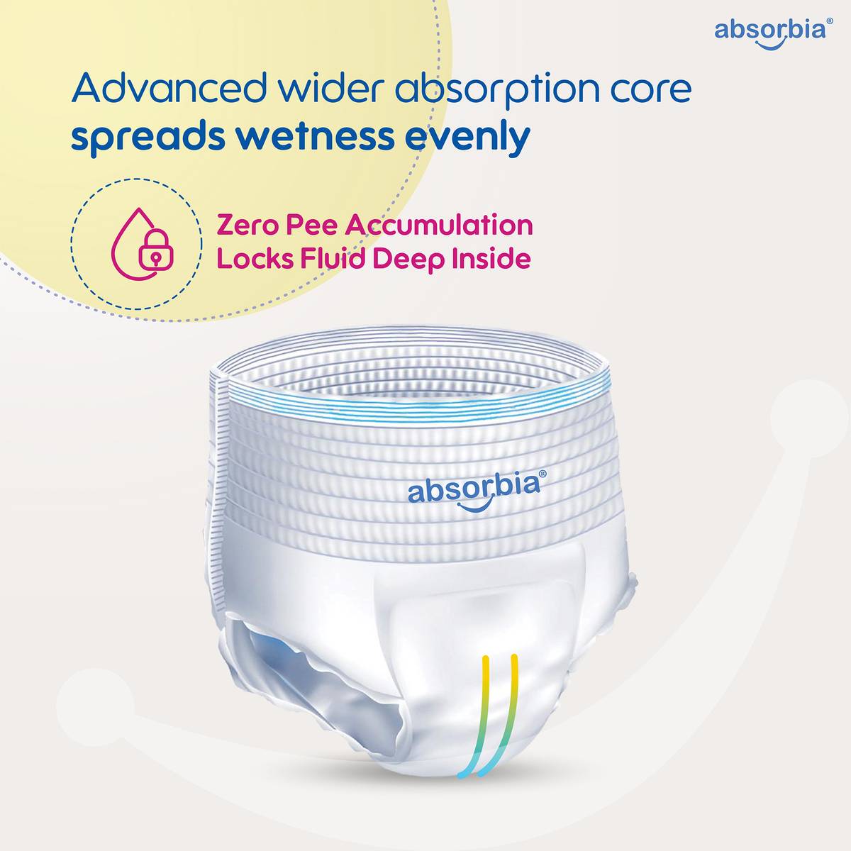 ABSORBIA Baby Pant Diaper Large (L) 9-14 Kg, 28s x Pack of 1 | Up to 12Hrs Protection Pant Diapers - L — photo 4