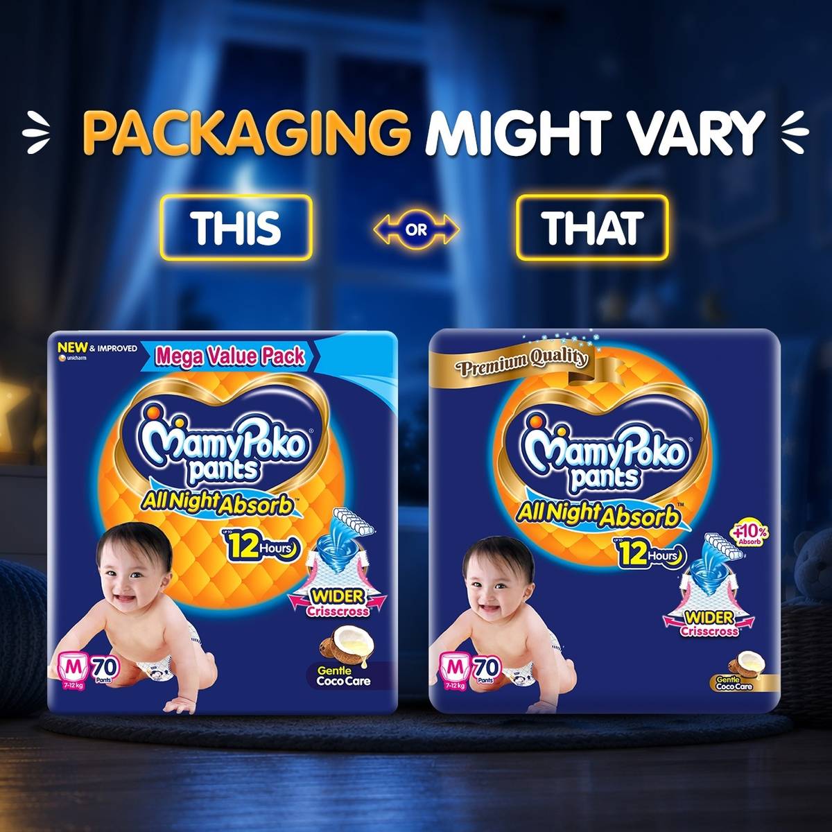 MamyPoko All Night Absorb, Coco Care Pant Diapers - M — photo 2