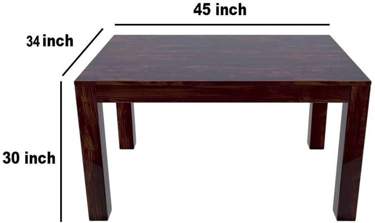 Deuba Solid Wood Sheesham Solid Wood 4 Seater Dining Set — photo 4