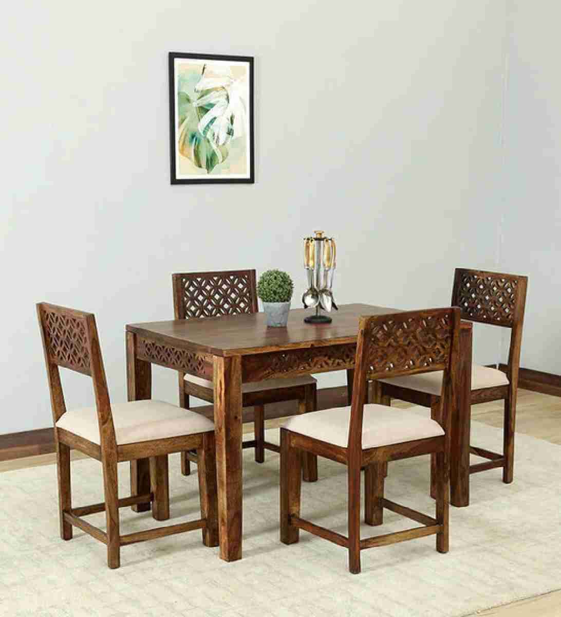 Divine Arts Solid Wood 4 Seater Dining Set