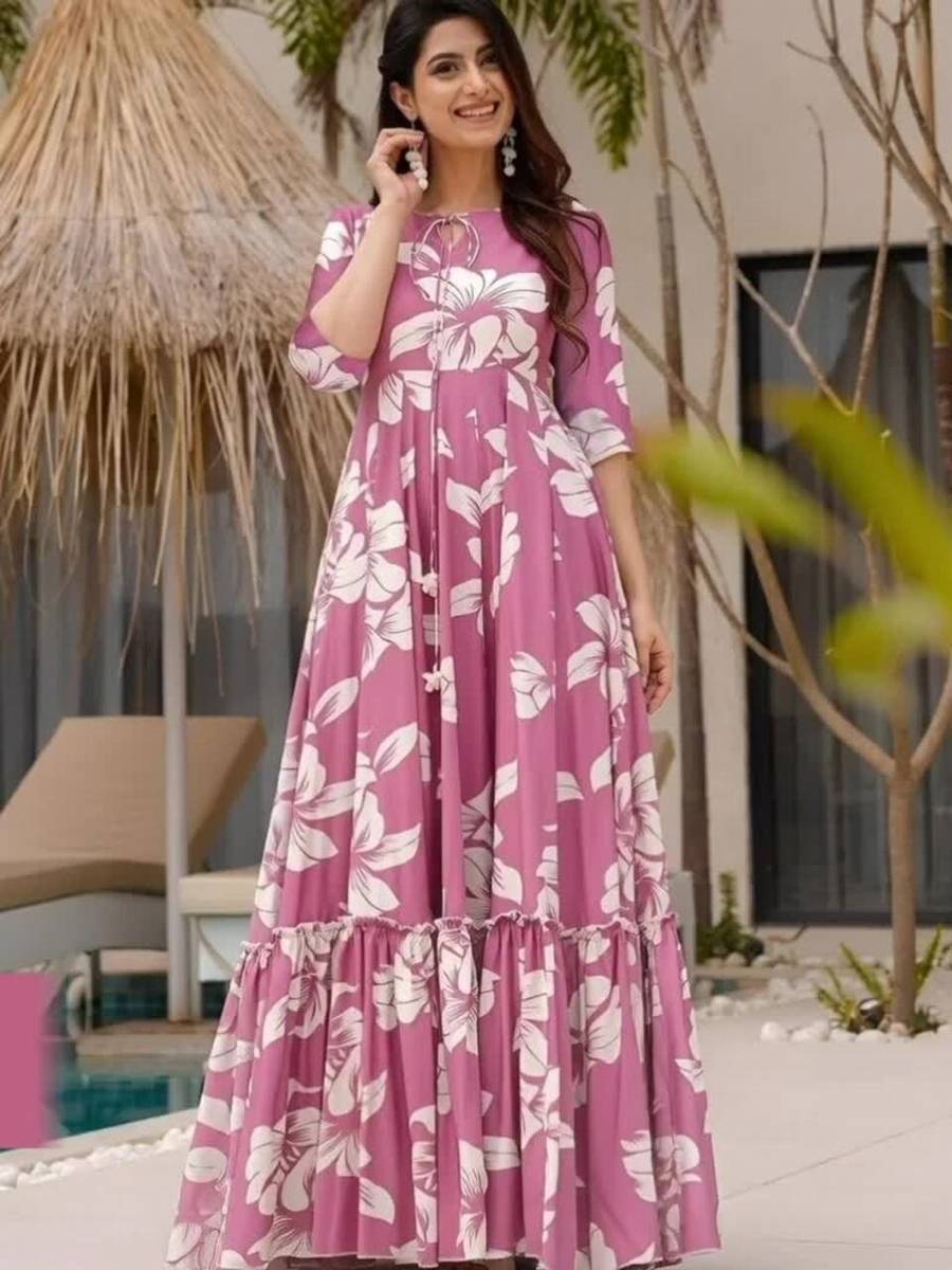 EVERLEE Women Maxi Pink Full Length Dress — photo 3