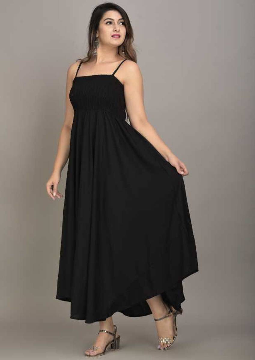 AARTI FASHION Women Maxi Black Midi/Calf Length Dress — photo 5