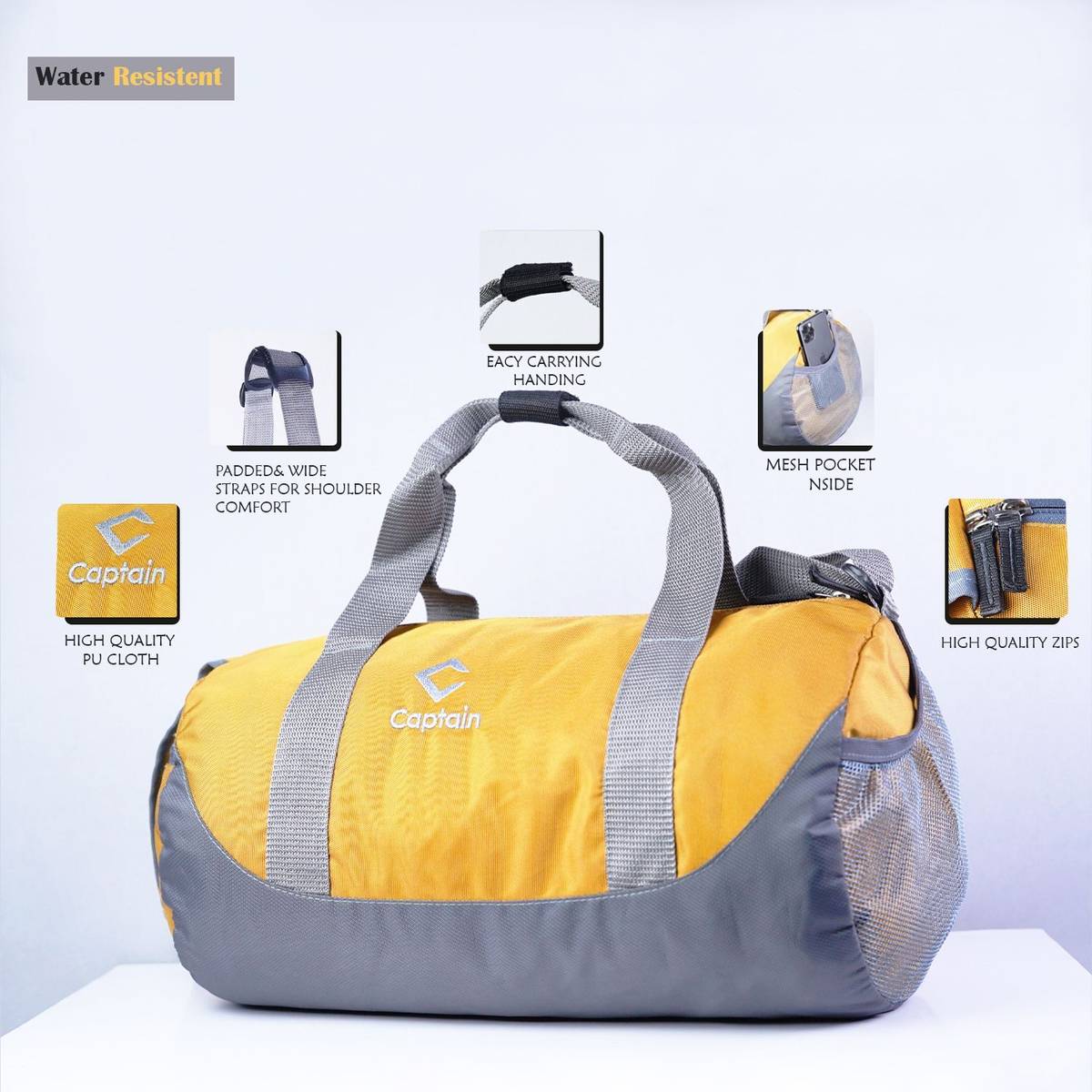 DUFFLE-02(YELLOW) Gym Duffel Bag — photo 5