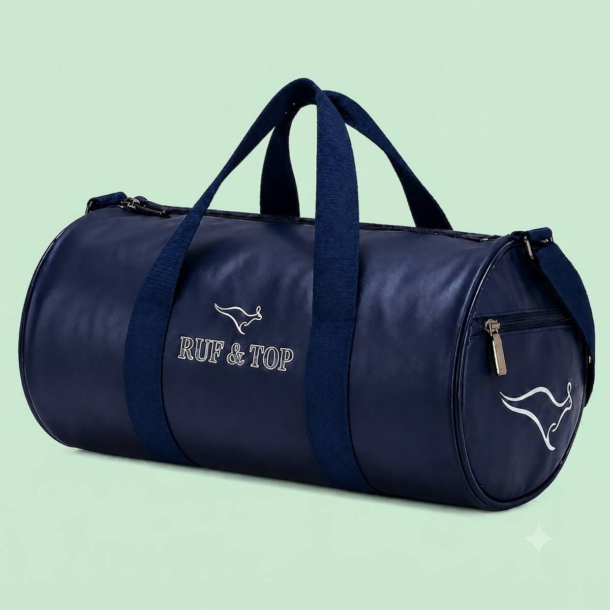 ZGRIPX PRIMIUM BLUE FAUX LEATHER LUNCH BAG Gym Duffel Bag