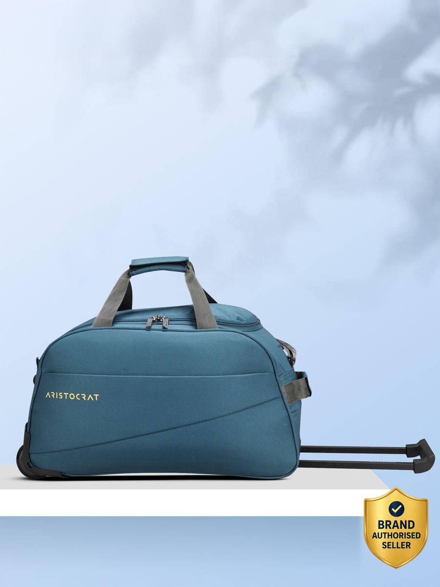 ARISTOCRAT ROOKIE DFT 62 (E) TEAL BLUE Duffel With Wheels (Strolley)