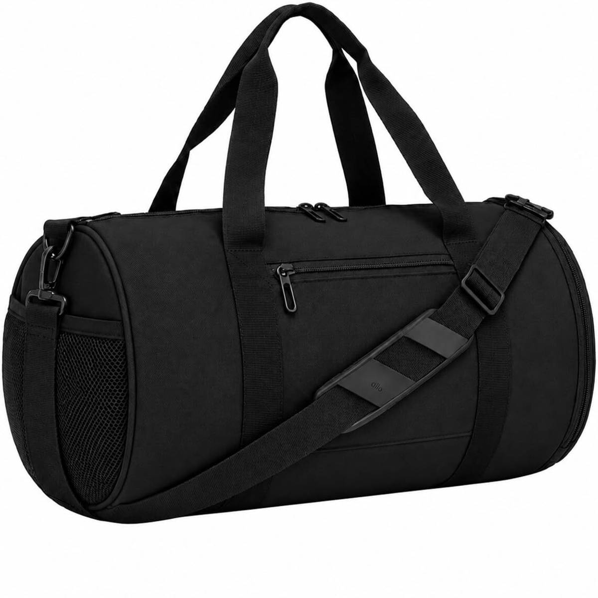 SKYGOLD (Expandable) Gym Bag for Men & Women, Black Cylindrical, with Adjustable Shoulder Strap Gym Duffel Bag