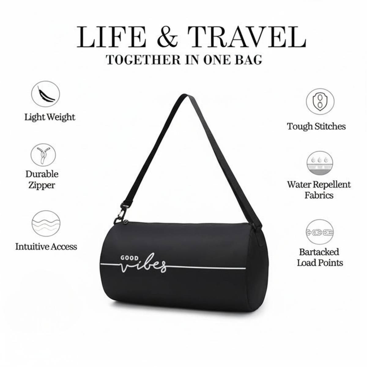 ANANYA style Duffle/Gym Bag/Shoulder Bag for Men & Women Gym Duffel Bag — photo 3