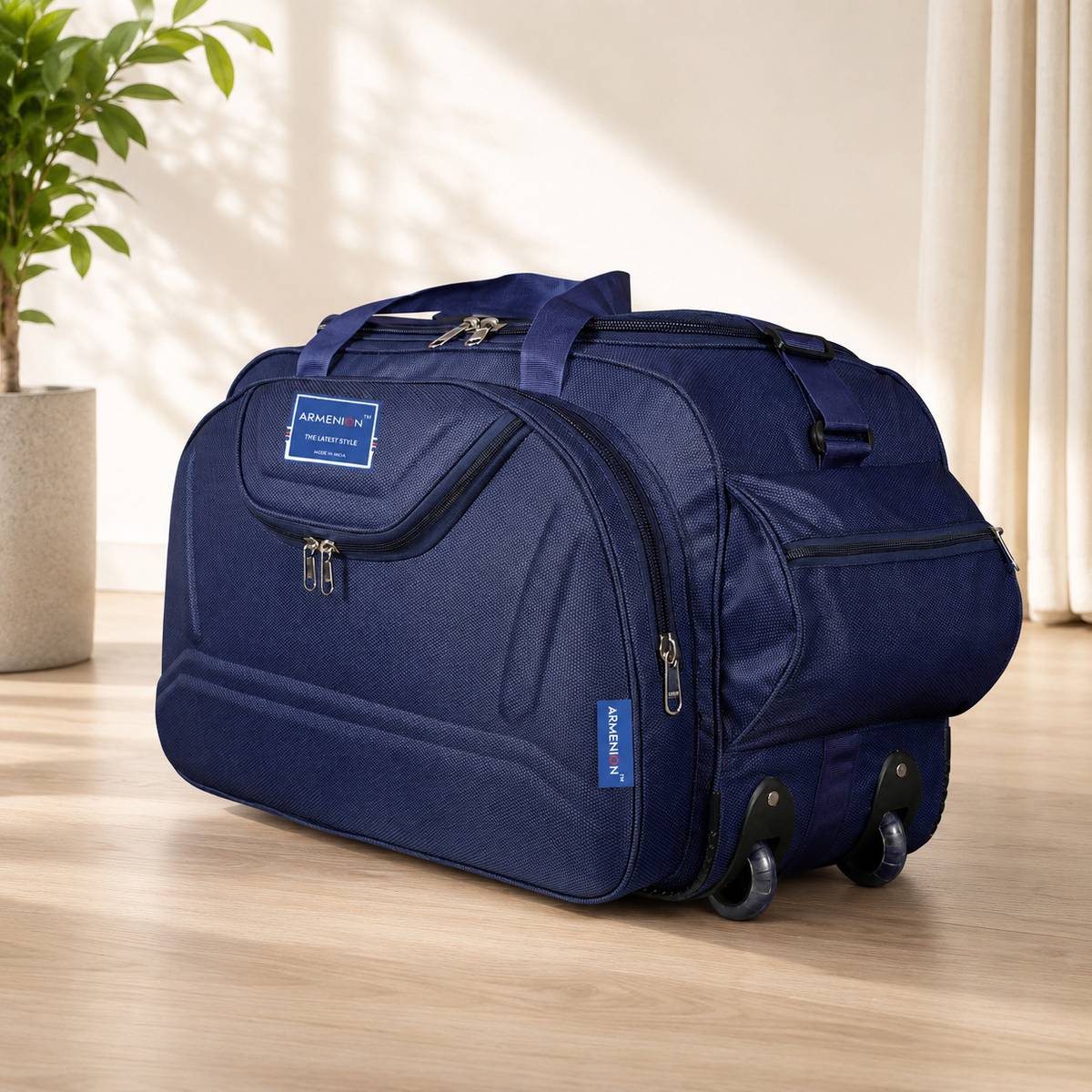 ARMENION (Expandable) Epoch-60L Duffle Strolley Bag - Waterproof Nylon Duffel With Wheels (Strolley)
