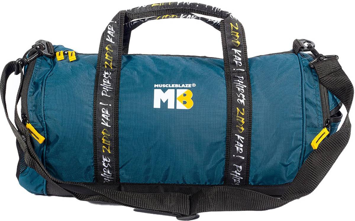 MUSCLEBLAZE (Expandable) Gym Bag (Phirse Zidd Kar), Duffel Bag for Men and Women Blue, 30 l Gym Duffel Bag — photo 3