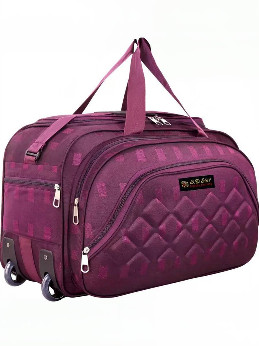 SAKSHI FASHION (Expandable) Duffle Wheeler Bag for Travel Luggage Bag with Adjustable Handle Large Capacity Duffel With Wheels (Strolley)