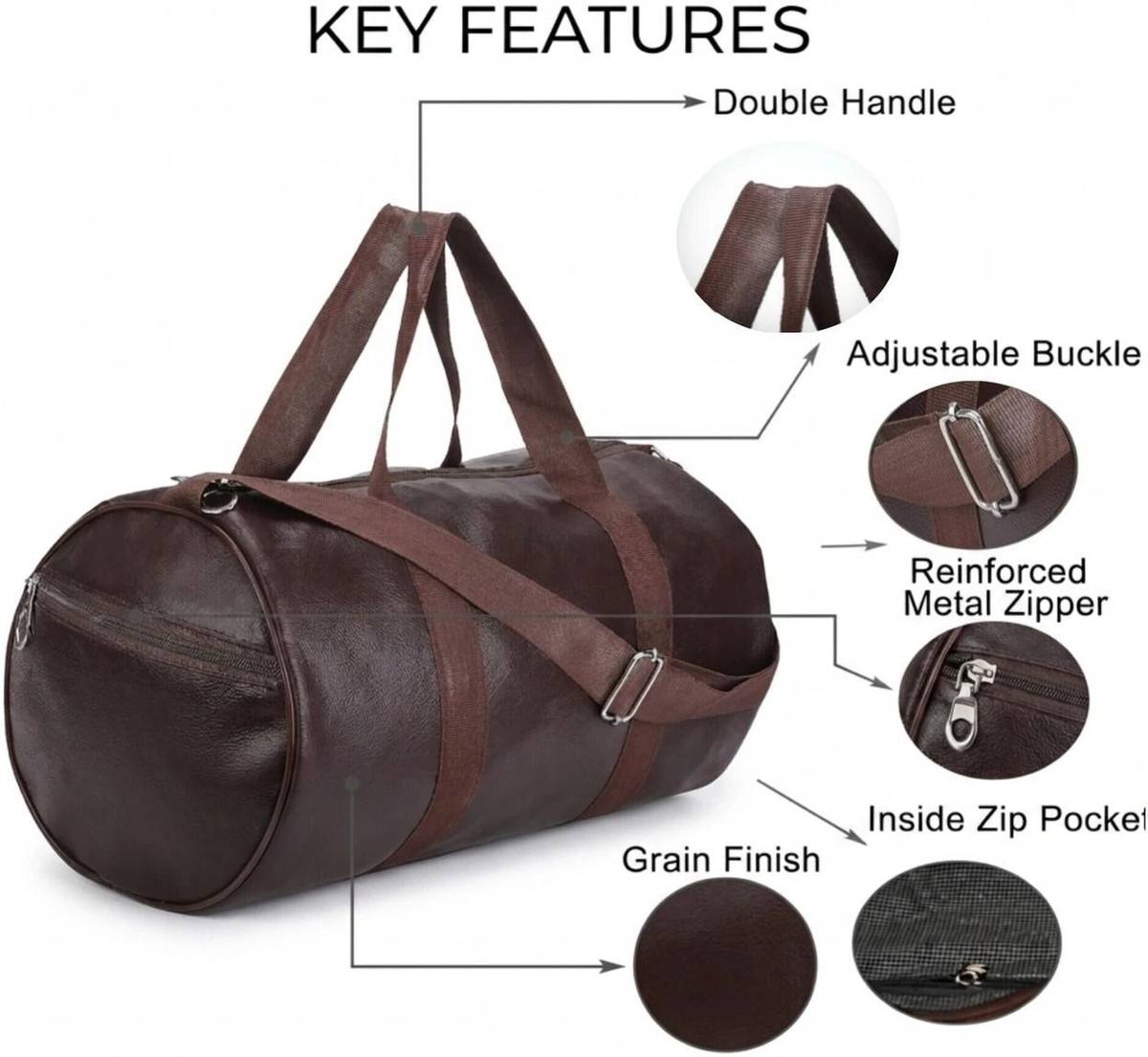 house of common Gym Bag for Men Women Duffel Bag Travel Sports Large Capacity Carry Bag Duffel Without Wheels — photo 3
