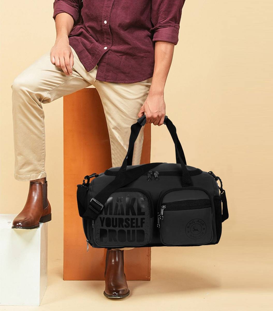 Water Resistant Gym Bag for Men & Women with Shoe Compartment Gym Duffel Bag — photo 5