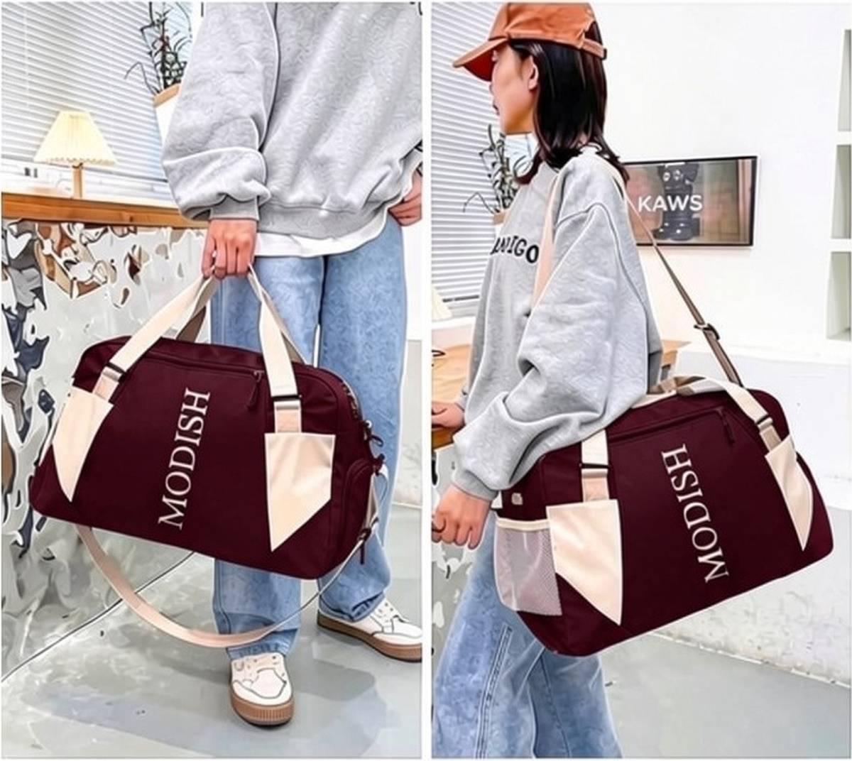 MODISH (Expandable) Sports Gym Bag for Women or Men Travel Duffel Bag with Wet Pocket Gym Duffel Bag — photo 4